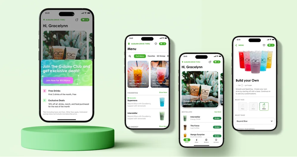 Gravity Coffee mobile ordering and loyalty app